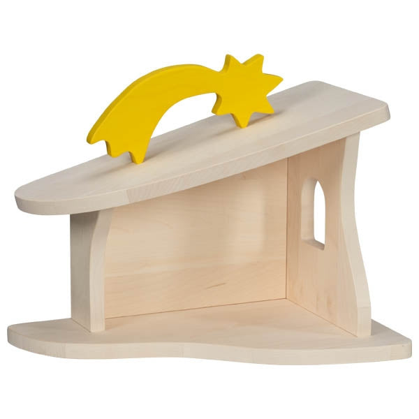 Wooden stable including star