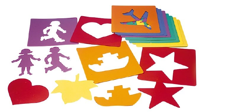 Plastic Stencils Assorted, set of 12