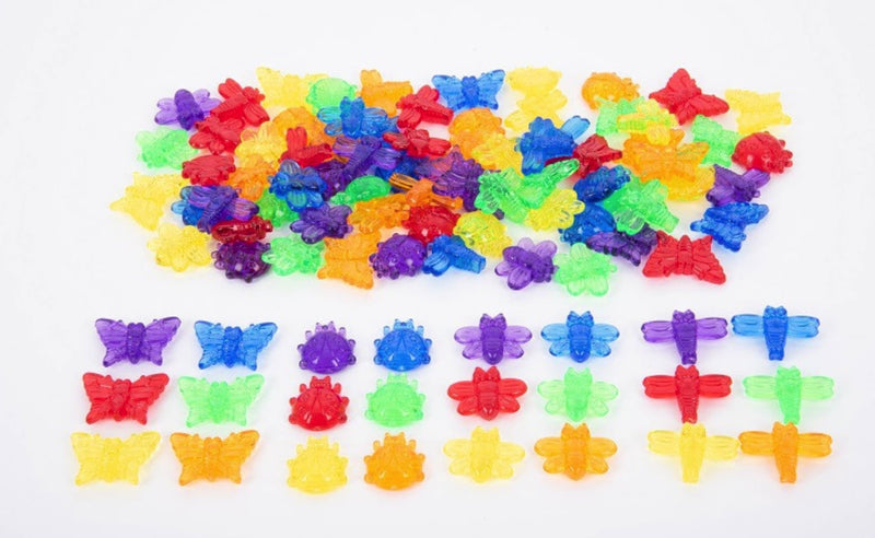 Tickit Transparent Coloured Insects, 96 pieces