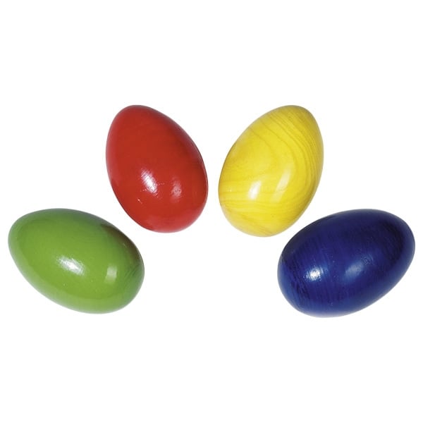 Wooden shaking eggs, set of 6