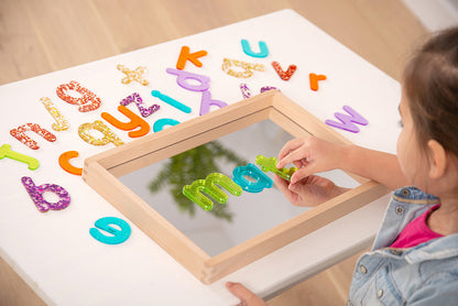 Tickit glitter letters regenboog, 26 stuks