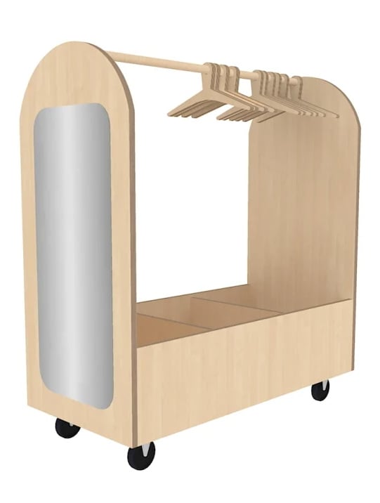 # Dress-up unit with mirror/birch