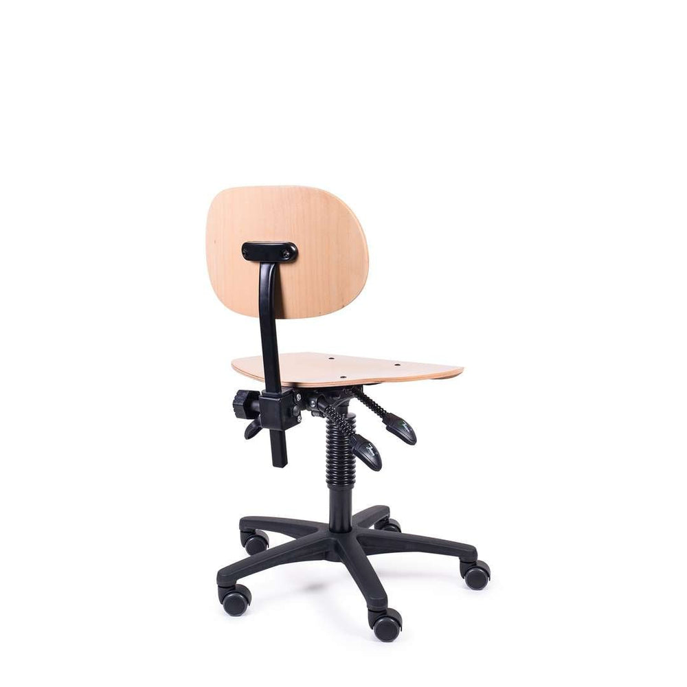 Mobile teacher's chair wood