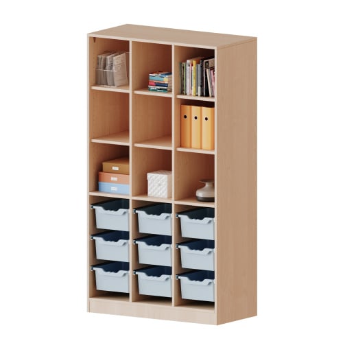 Ergotray cabinet partially open with 9 drawers (L)