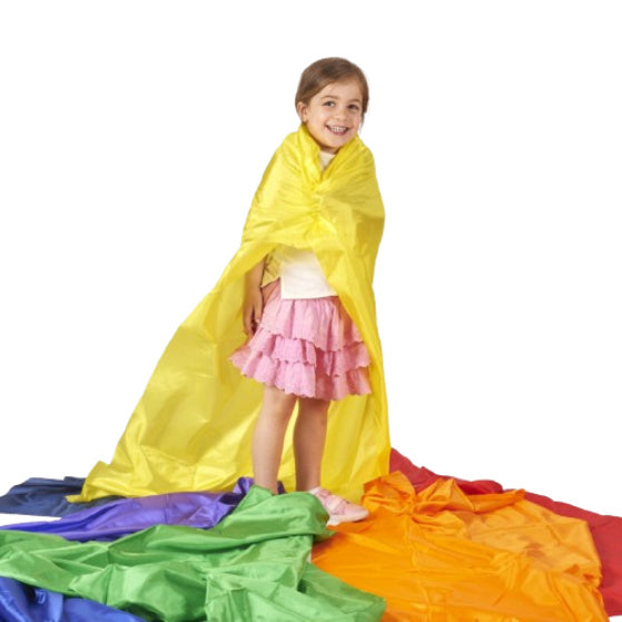 Tickit silk cloths in rainbow colours, set of 7