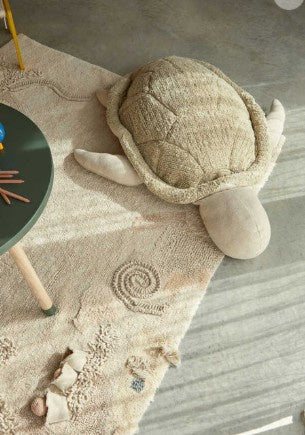 Schildpad poef, handgemaakt en wasbaar