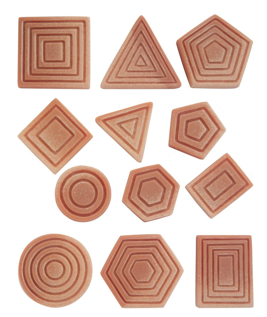 Sensory play stones, Tactile shapes