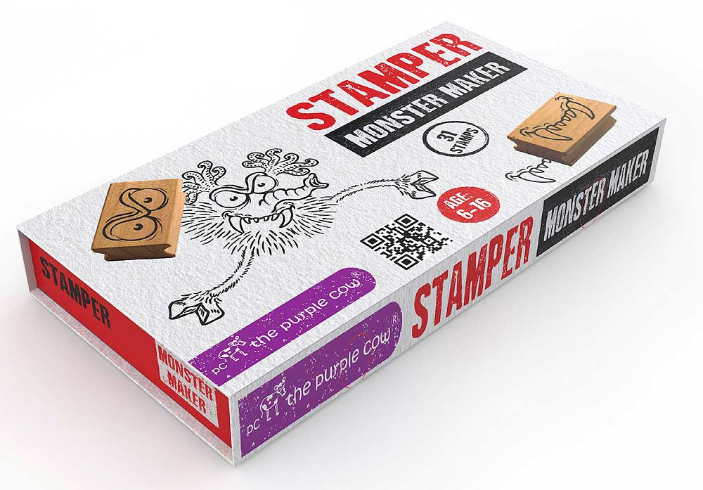 Stamp set, monster themed