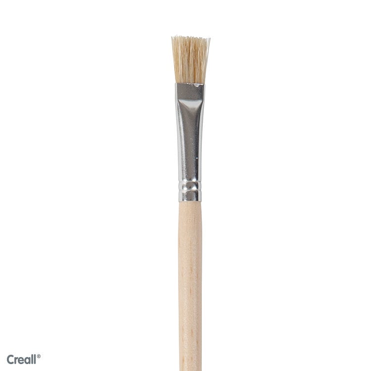 Flat brushes no. 10 handle 20 cm, 12 pieces