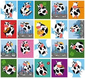 Reward Stickers Funny Cows