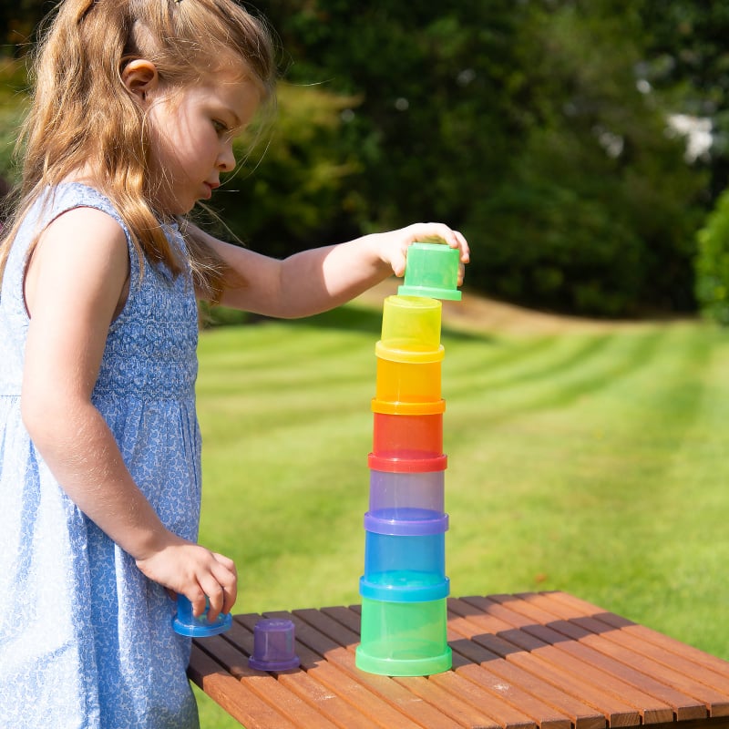 Tickit Translucent Stacking Cups, set of 9