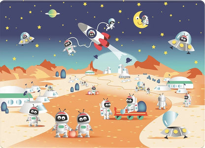 Velvet soft playmat the Space (130 x 180 cm)