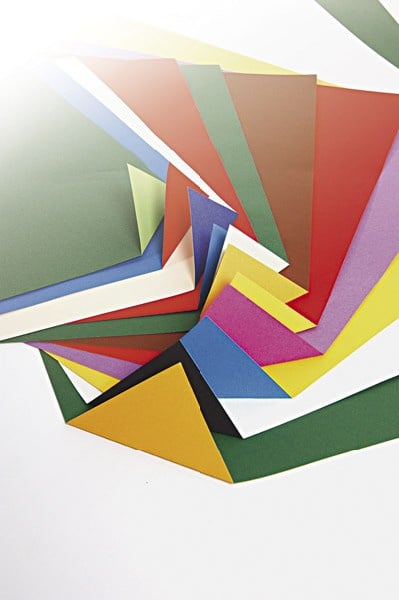 Gekleurd papier bicolor recto verso