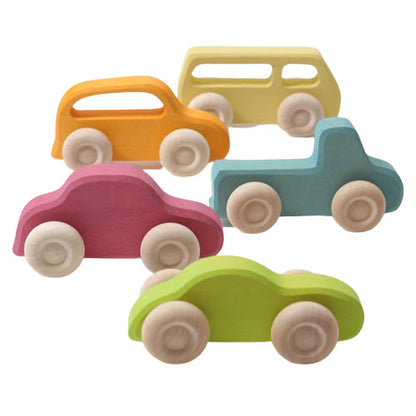 Grimms houten Slimline auto’s, 5 stuks