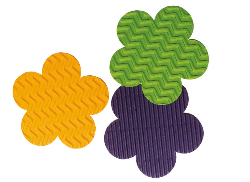 Corrugated cardboard figures, flower set of 50