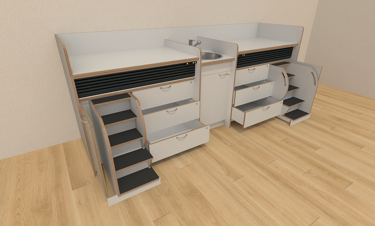 # Changing table, 290 cm wide