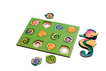 Set van 3 houten puzzels, 4 thema's