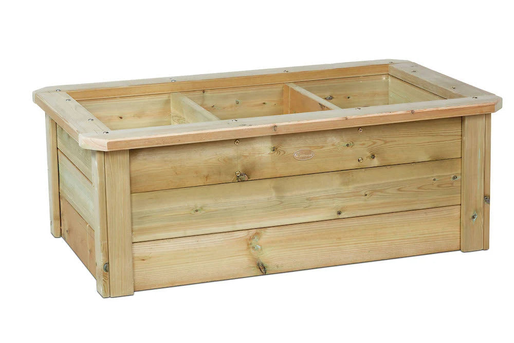 Plantenbak met drie vakken