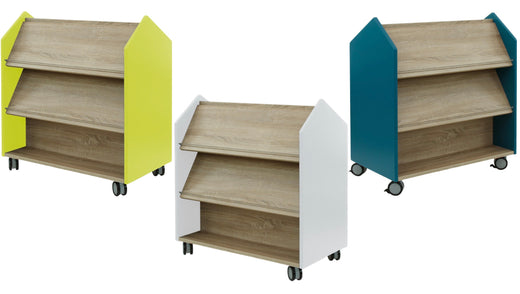 # EduCasa Mobile Bookshelf White