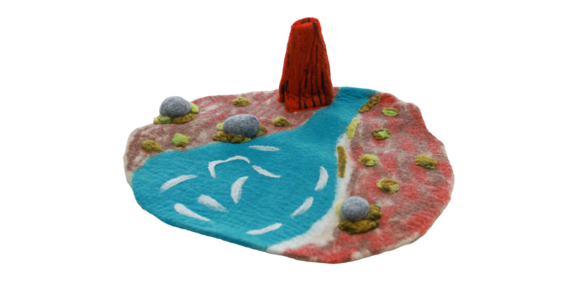 3D Vilten vulkaan mat