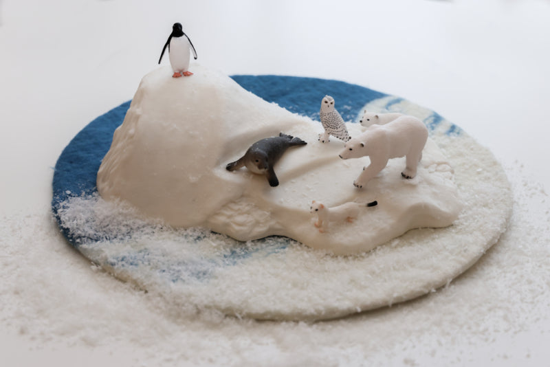 Vilten decor/thema matten - set van 3