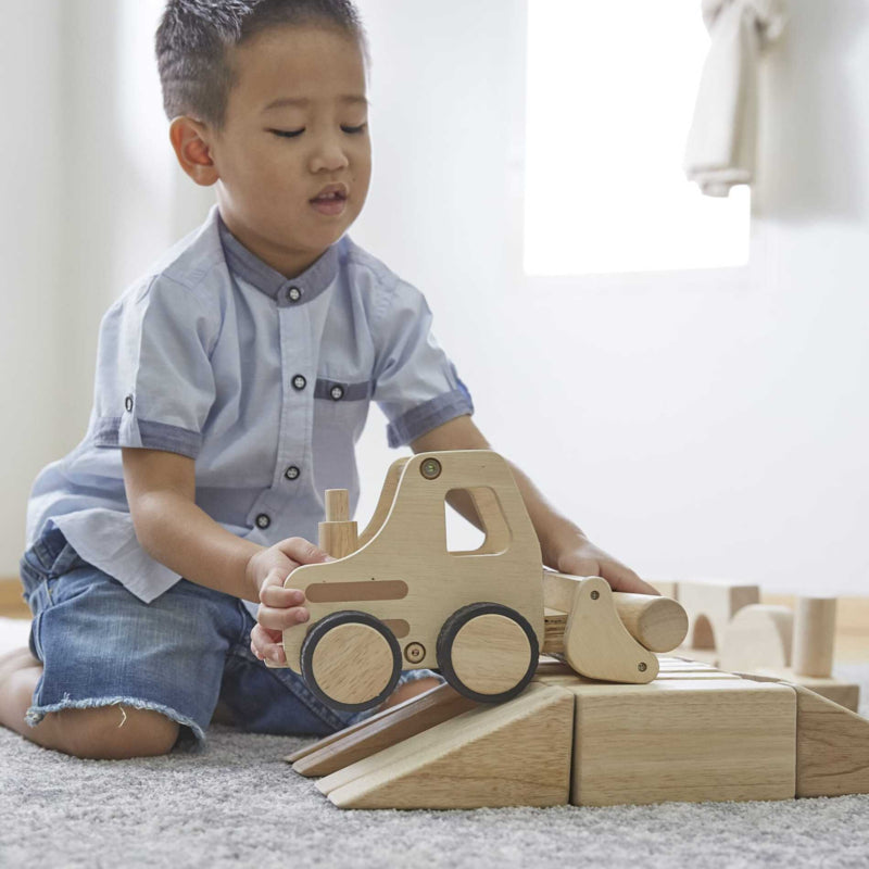 Houten graafmachine