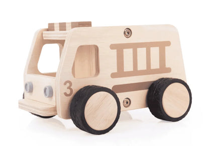 Houten brandweerauto