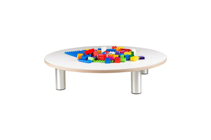 # Building plateau/play table round birch/white hpl 15 cm high