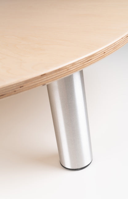 # Building plateau/play table round birch/white hpl 15 cm high