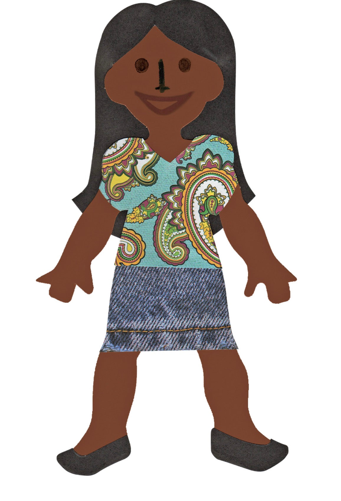 Multicultureel kinderfiguren karton, assortiment van 24 stuks