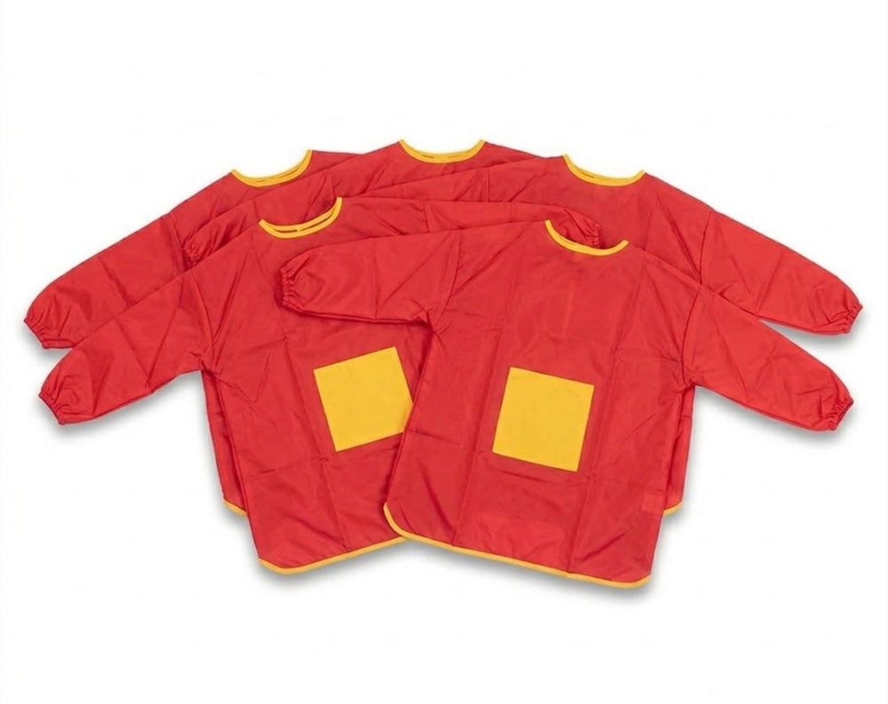 Painters apron red, age 4-6
