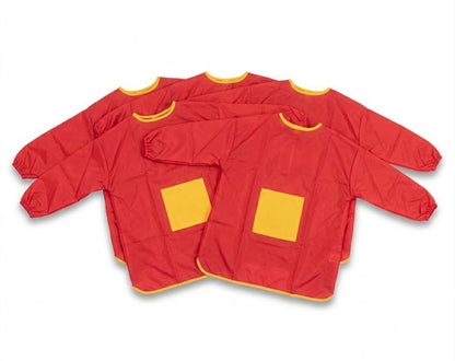Painters apron red, age 4-6