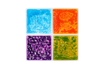 Getextureerde vloertegels, 4 stuks