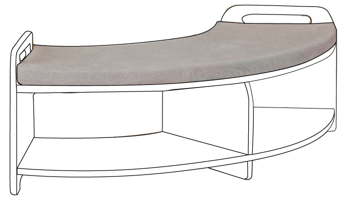 Low 90-degree open storage rack