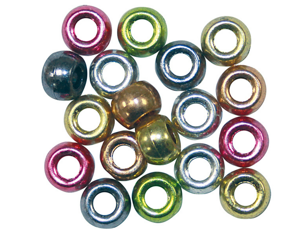 Beads, Kongo Beads, metallic, set of 1000 assorted.