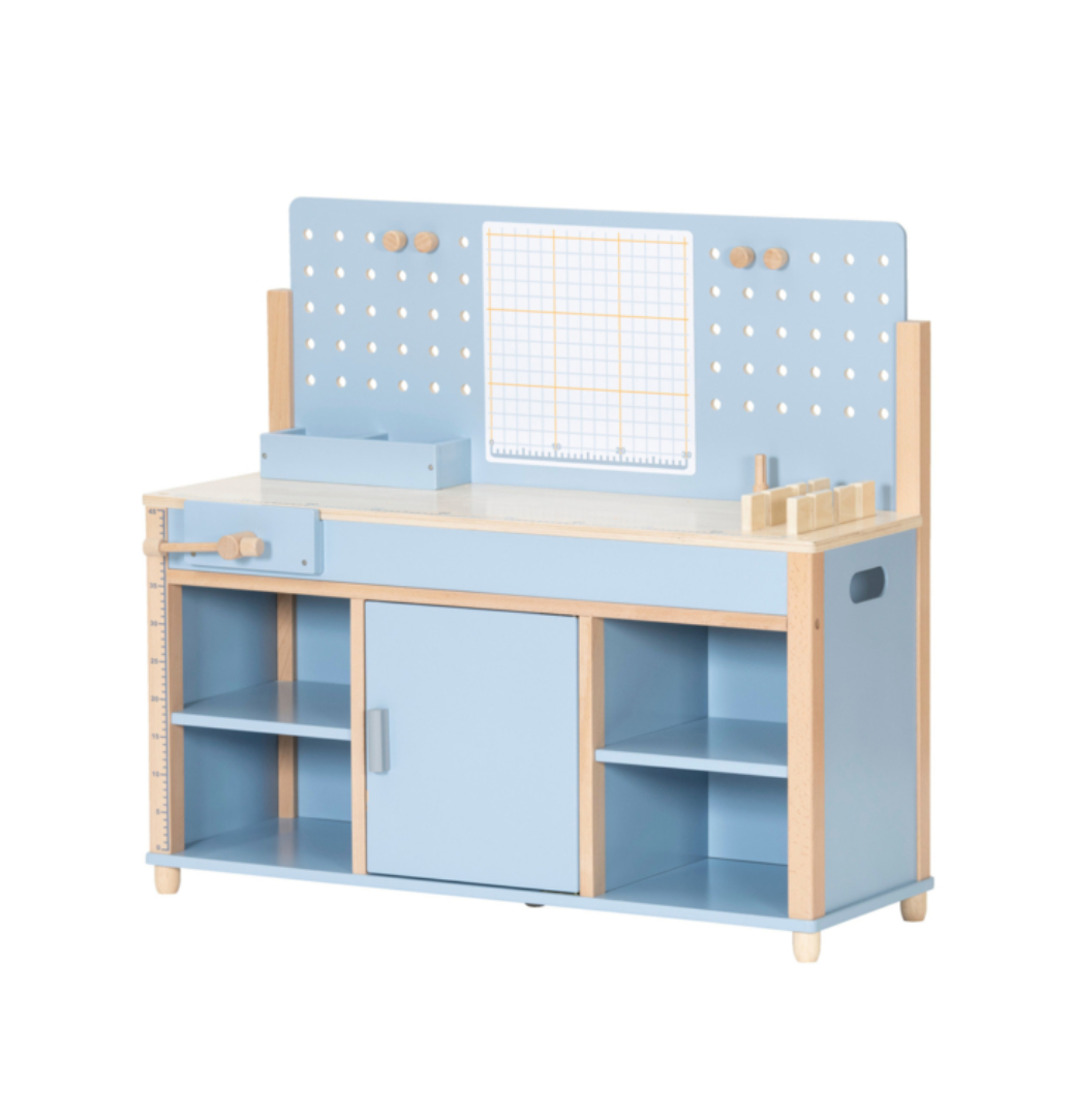 Kinderwerkbank met achterwand