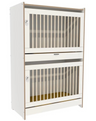 # Duoslaper Basic wit, kantelhek met spijlen