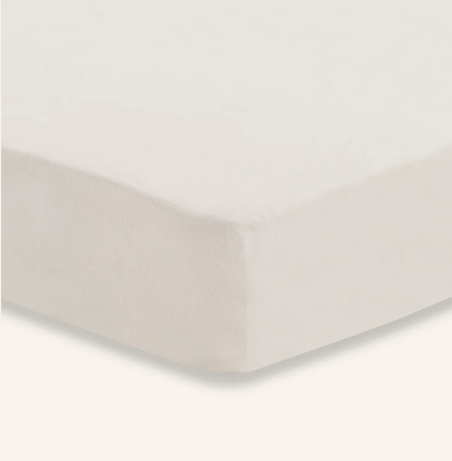 Fitted sheet cotton 120x60 cm, White