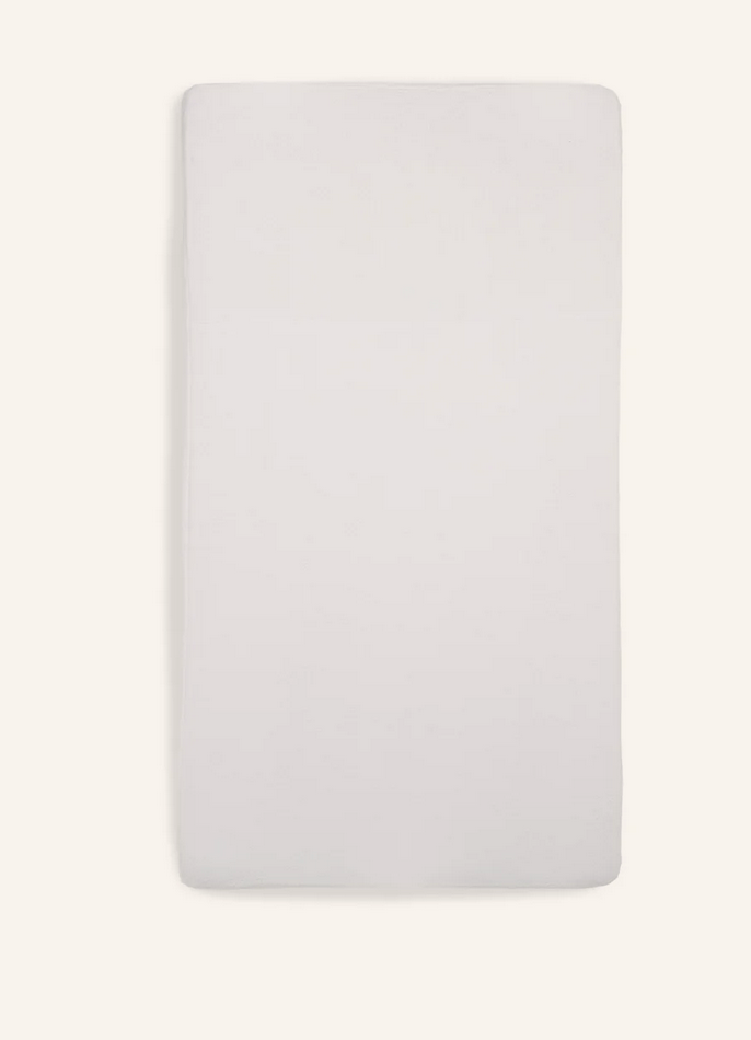 Terry towelling fitted sheet 120x60 cm white