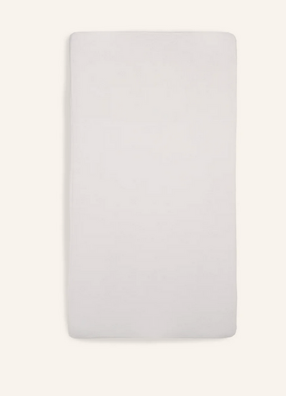 Terry towelling fitted sheet 120x60 cm white