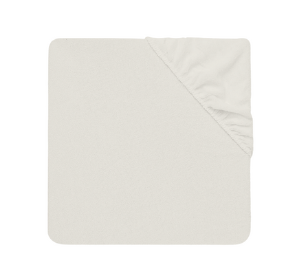 Terry towelling fitted sheet 120x60 cm white