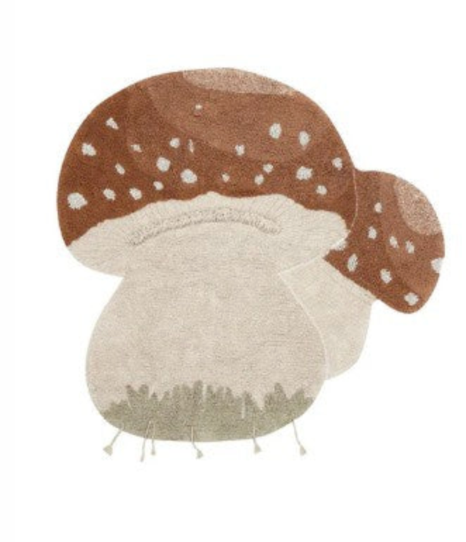 Paddenstoelen kleed, handgemaakt en wasbaar