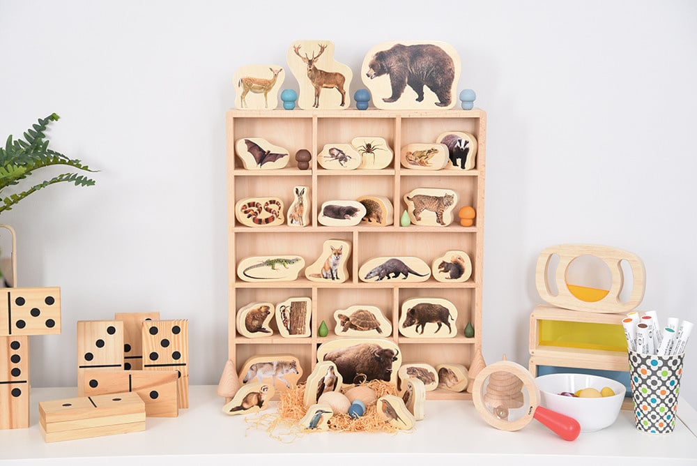 Tickit houten sorteerblad Loose parts 7 vakken