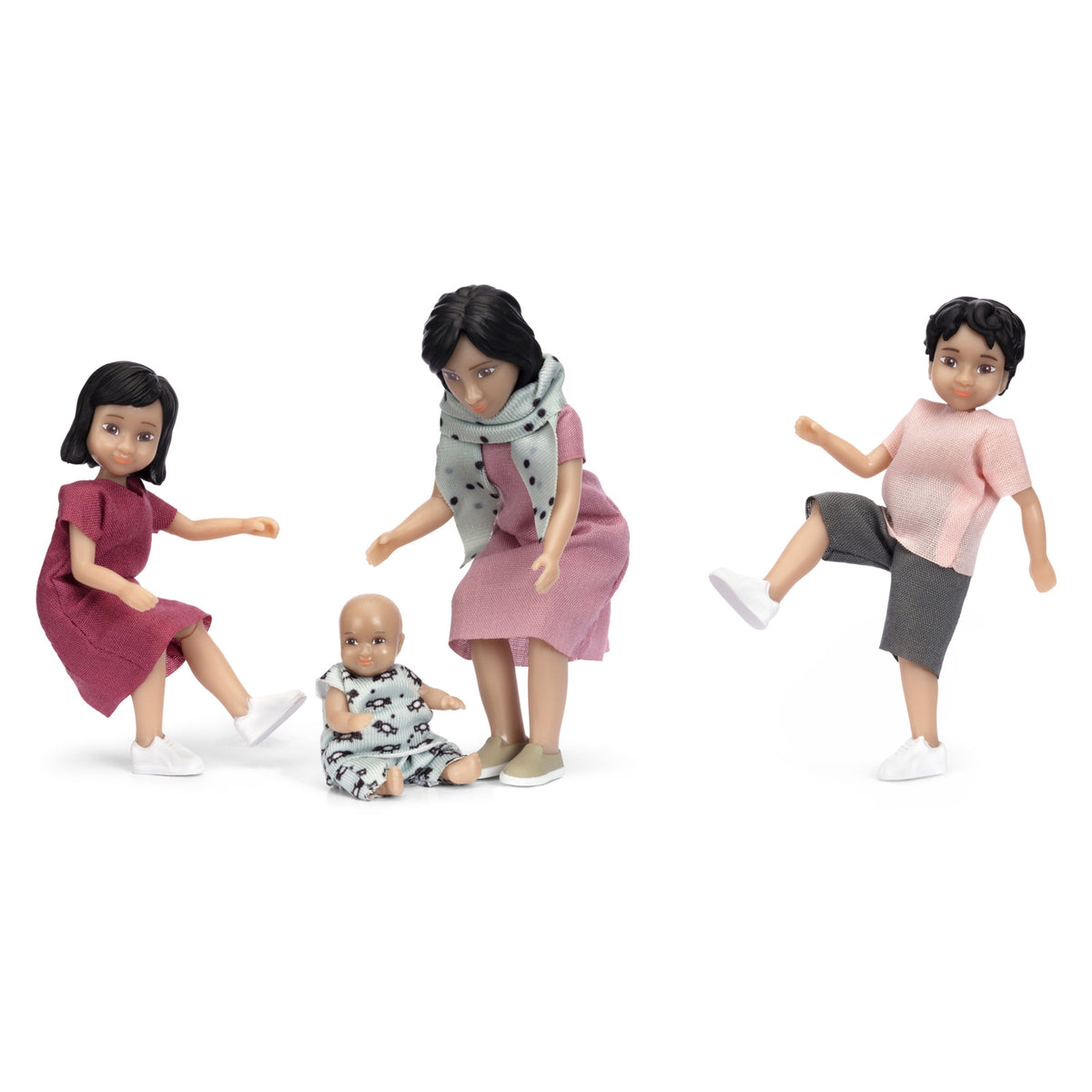 Poppenhuis beweegbare poppen-set, 15-delig