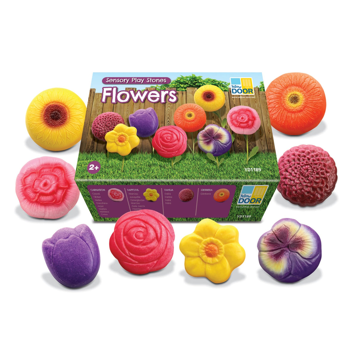 Sensorische speelstenen, bloemen