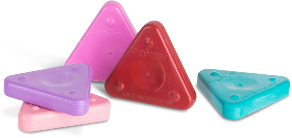 Primo triangular crayons, bucket 30 pieces, pastel