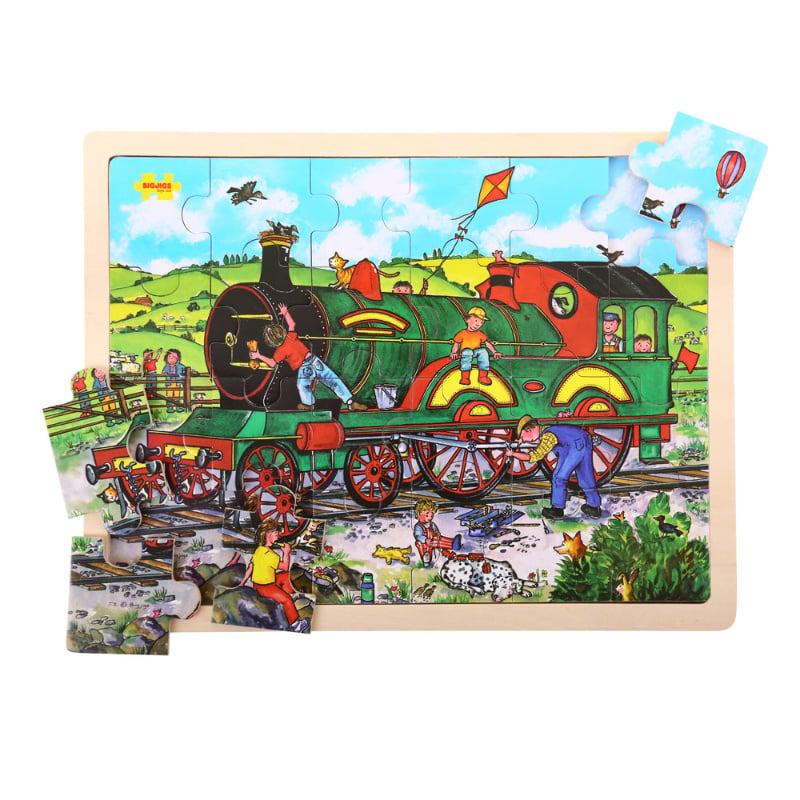 Wooden Puzzle Train, 24 pieces