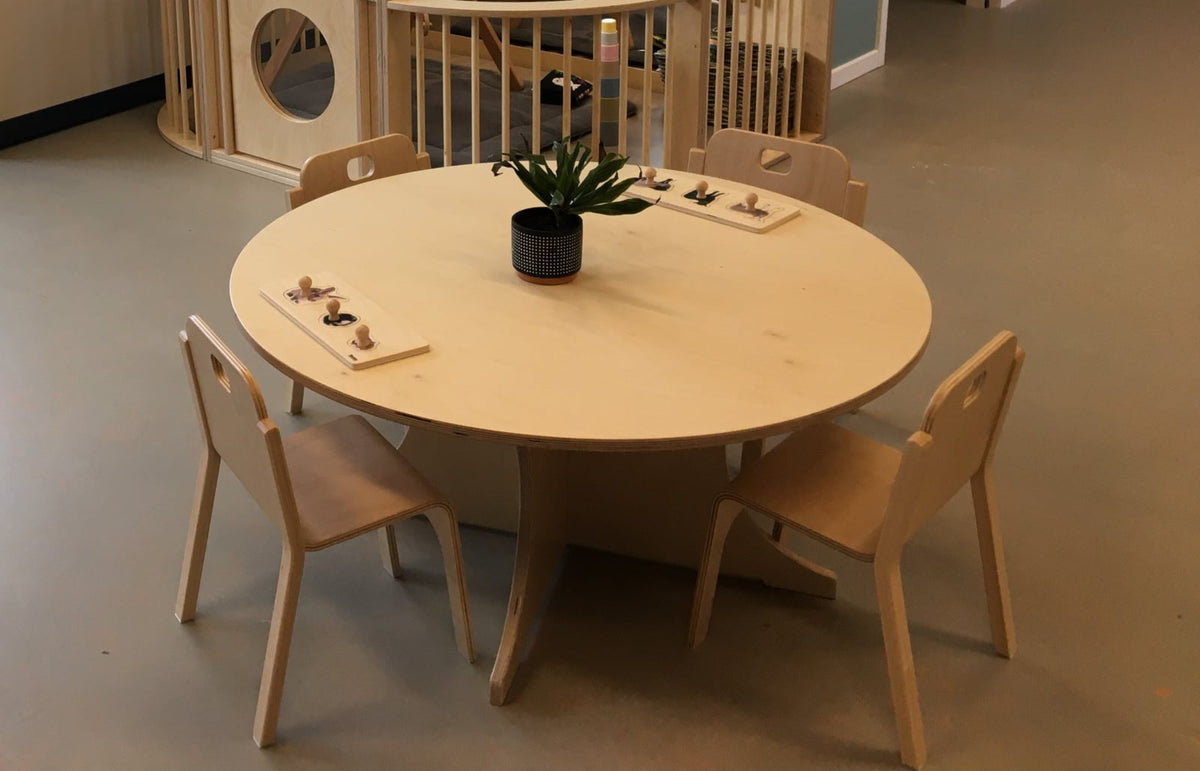 Ronde tafel voor peuter/kleuter berken hpl