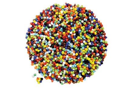Beads, rocaille mix, 0.2 cm, 500 grams, basic colors
