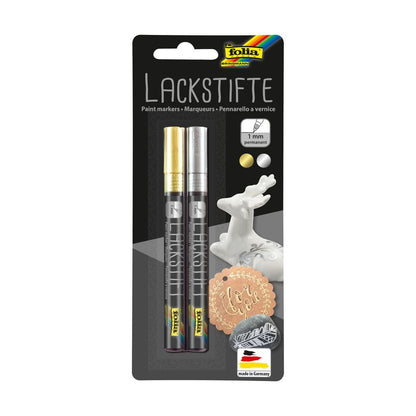 Lakstift goud en zilver dun 1,2 mm, 2 stuks